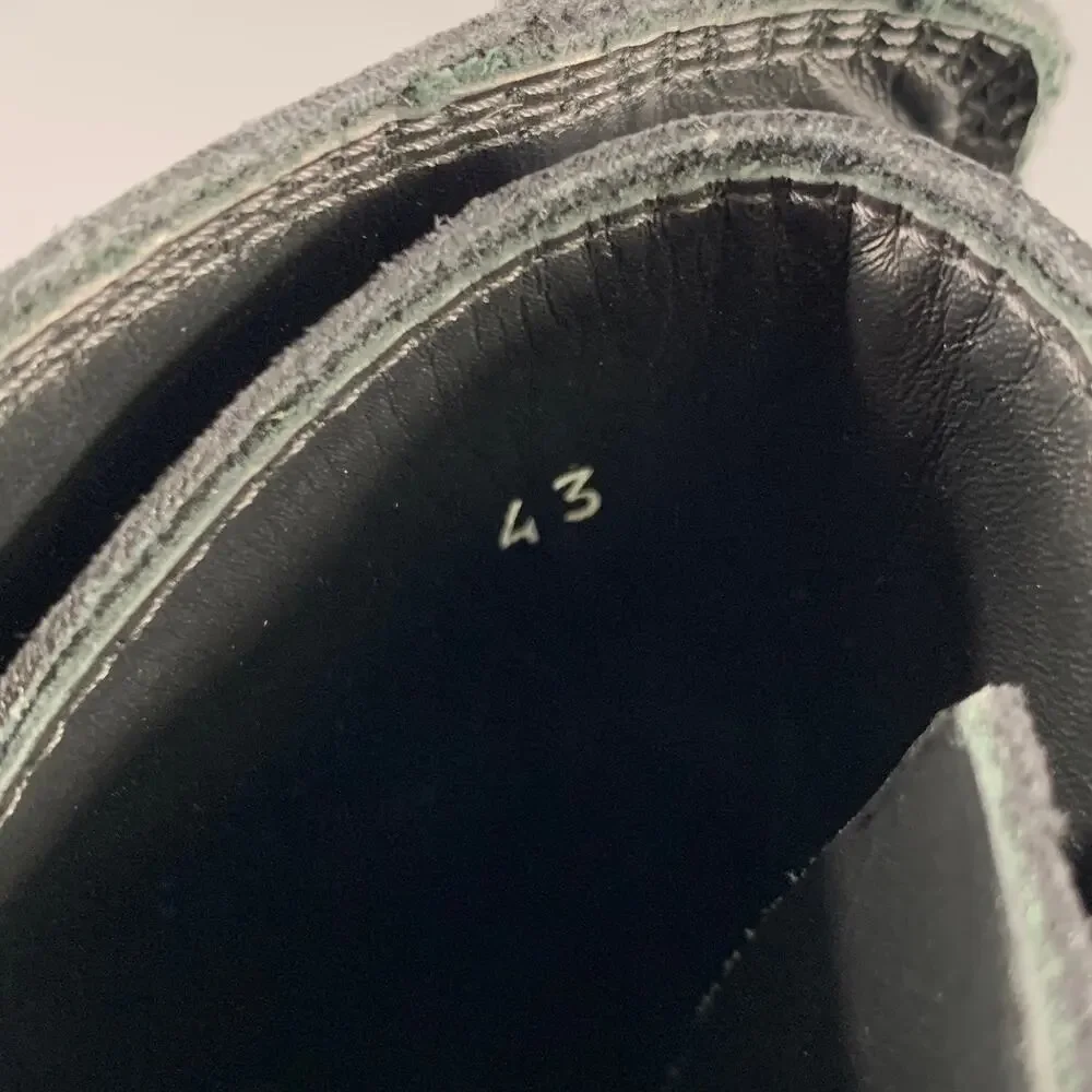 PAUL ANDREW Size 10 Black Nubuck Leather Side Zipper Boots